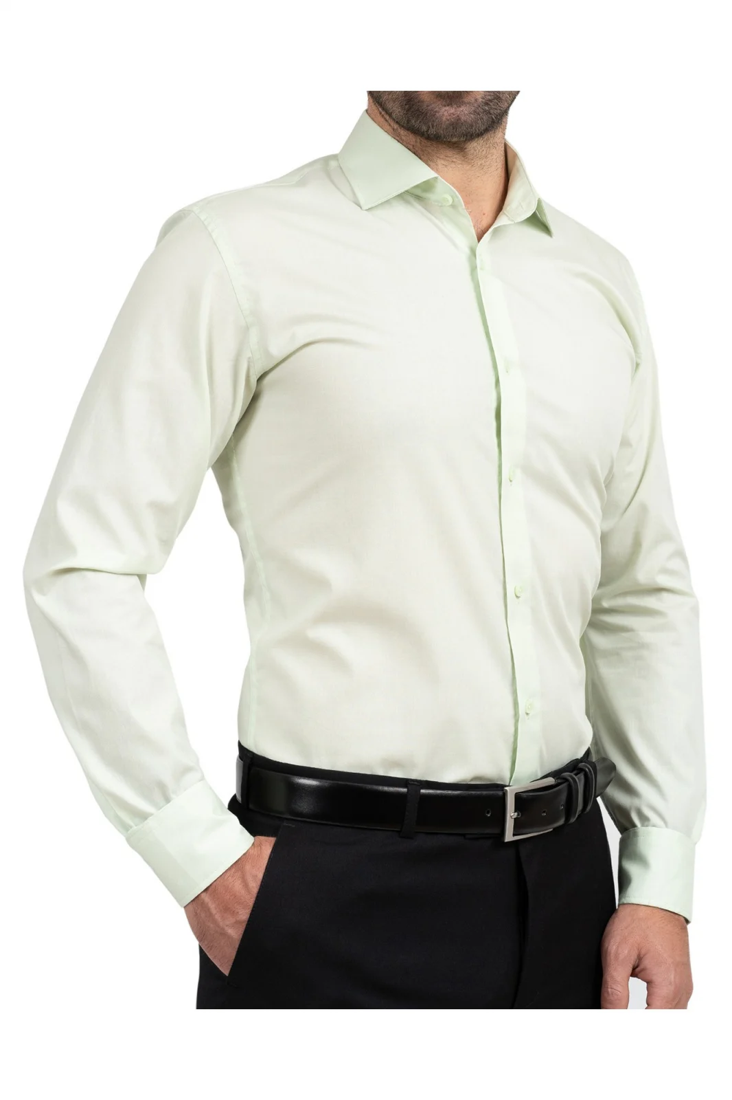 Camasa slim fit verde [4]