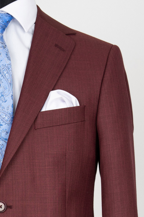 Costum barbati burgund-visiniu slim fit [6]