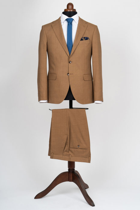 Costum barbati camel slim fit [5]