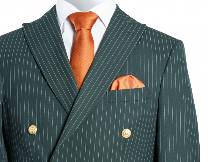 Costum barbati slim fit verde-dungi cu doua randuri de nasturi [5]