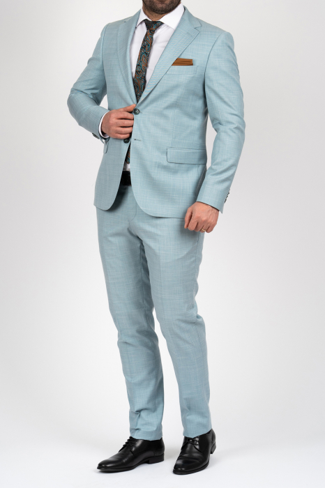 Costum barbati turcoaz deschis slim fit [1]