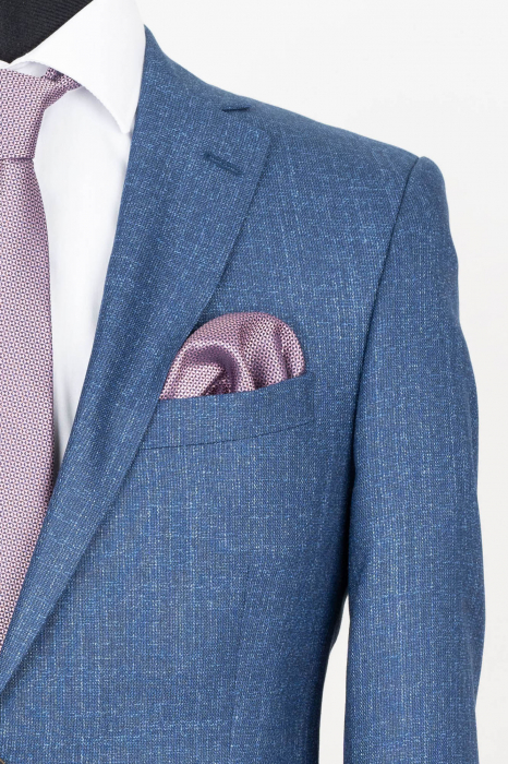 Costum slim albastru pepit [3]