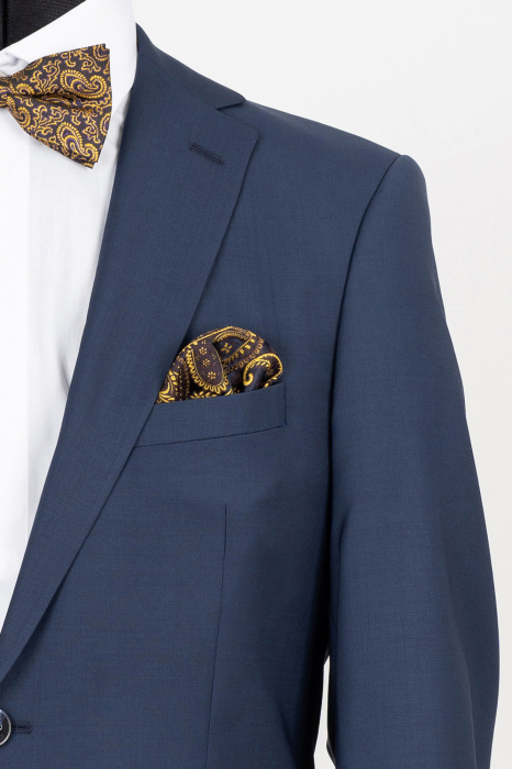 Costum slim bleumarin 100% lână [3]