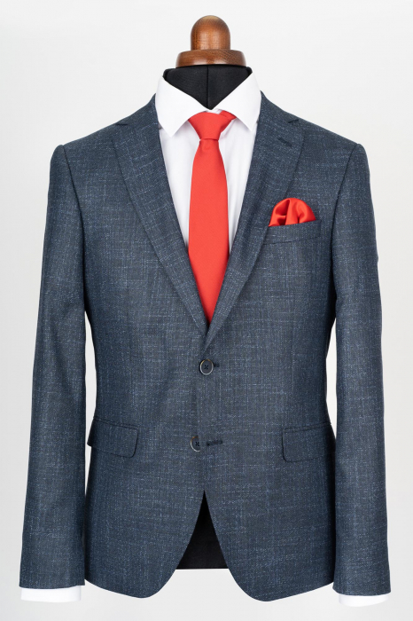 Costum slim bleumarin pepit [2]