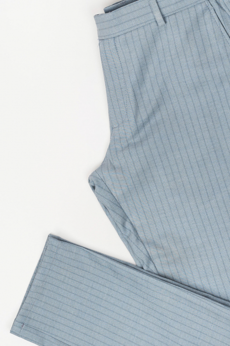 Costum sport - casual slim fit bleu-dungi [5]