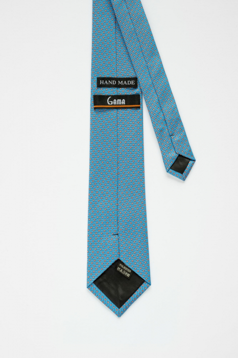 Cravata bleu cu imprimeuri florale [3]