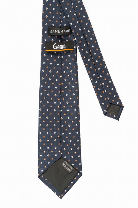 Cravata bleumarin cu imprimeu geometric [3]