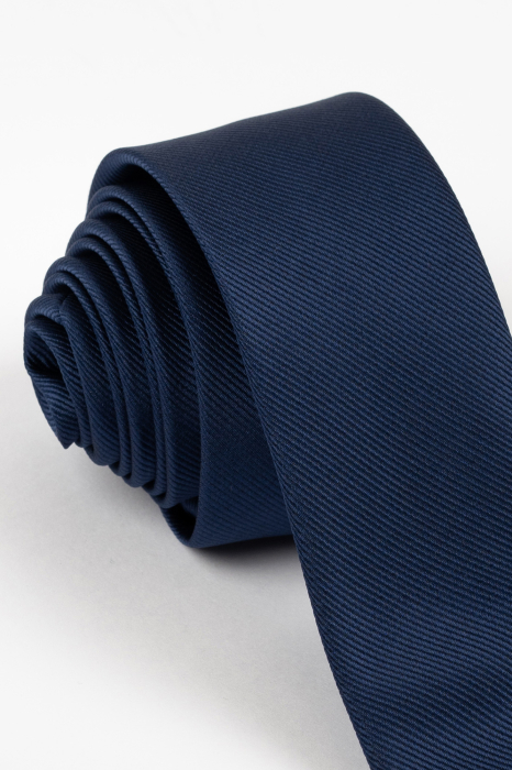 Cravata bleumarin uni ingusta [2]