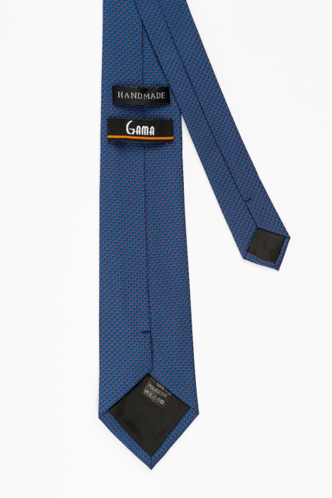 Cravata indigo cu picouri rosii [3]