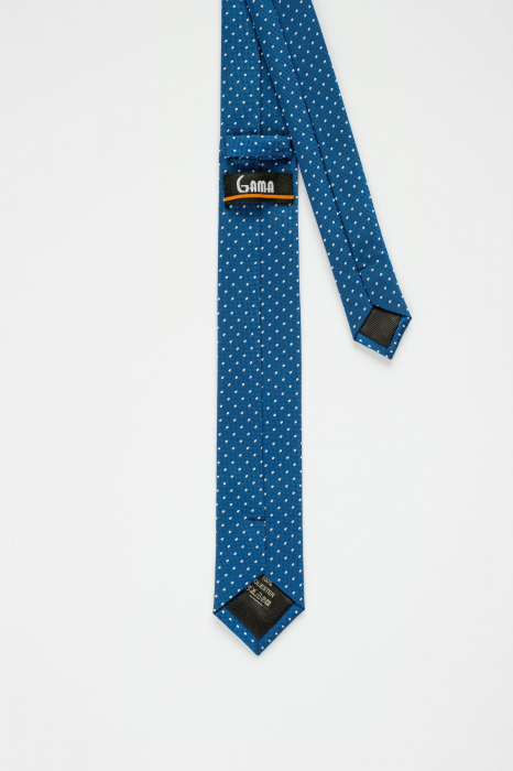 Cravata ingusta albastra cu buline [3]