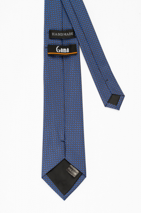 Cravata maro cu imprimeu albastru [3]