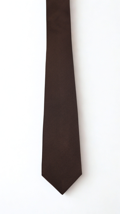 Cravată mătase naturală maro [2]