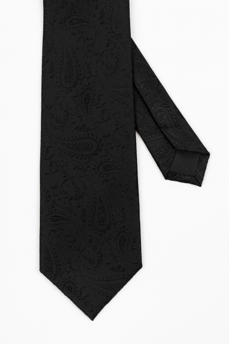 Cravata neagra cu imprimeu paisley [3]
