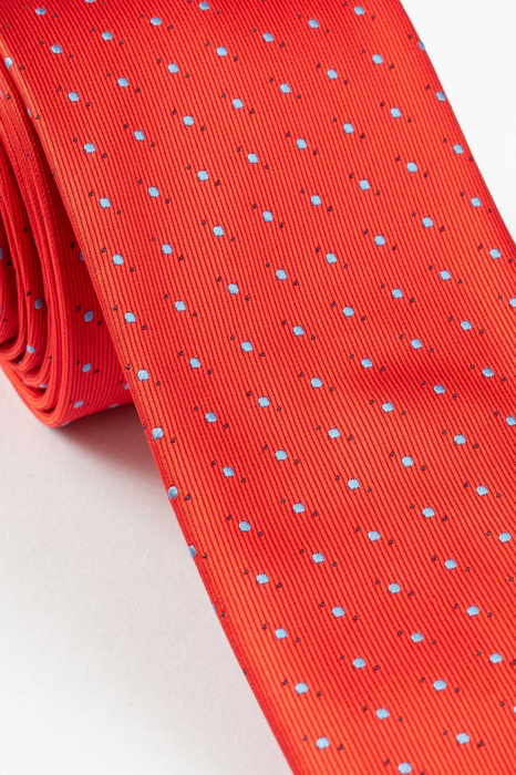 Cravata rosie cu buline [2]