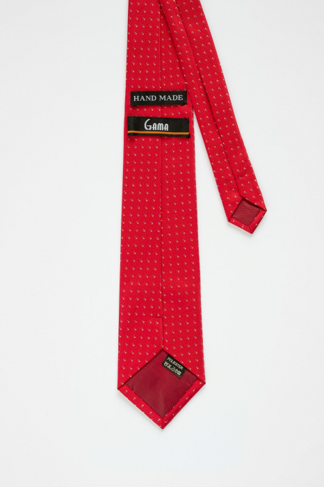 Cravata rosie cu picouri colorate [3]