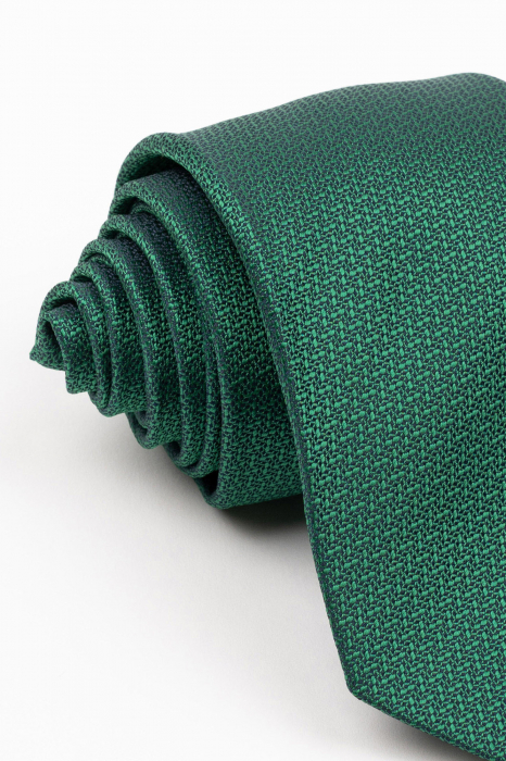 Cravata verde cu insertie neagra [2]