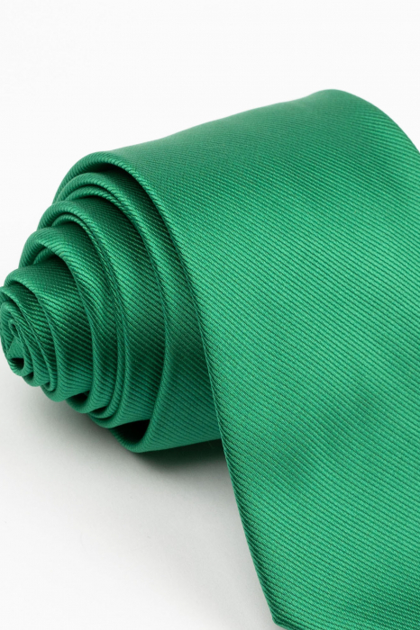 Cravata uni verde smarald [2]