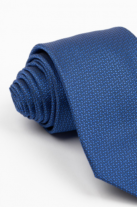 Cravata albastra cu insertie neagra [2]