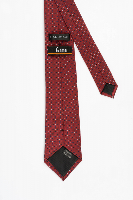 Cravata visinie cu motive geometrice bleumarin si gri [3]