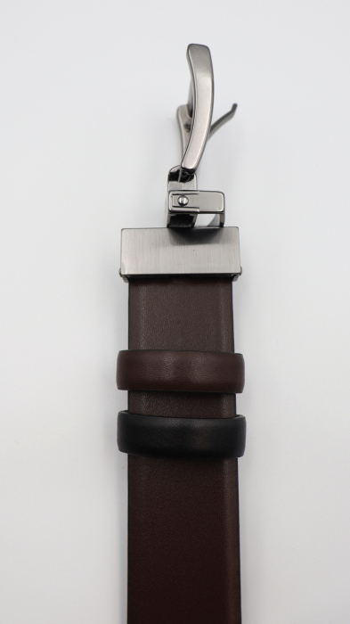 Curea piele naturală negru-maro REVERSIBILA [7]
