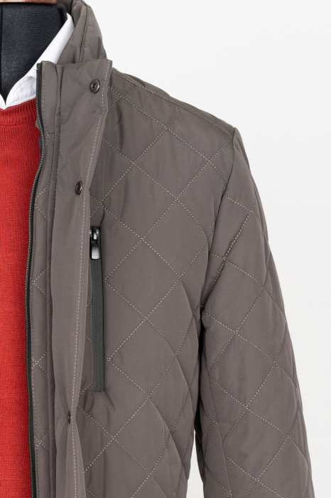 Geaca slim verde inchis matlasata [2]