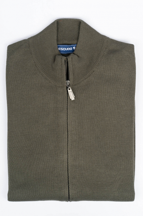 Jacheta slim verde -inchis cu fermoar [2]