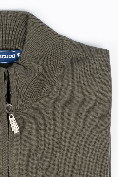Jacheta slim verde -inchis cu fermoar [3]