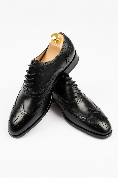 Pantofi barbati eleganti negri Brogue [3]
