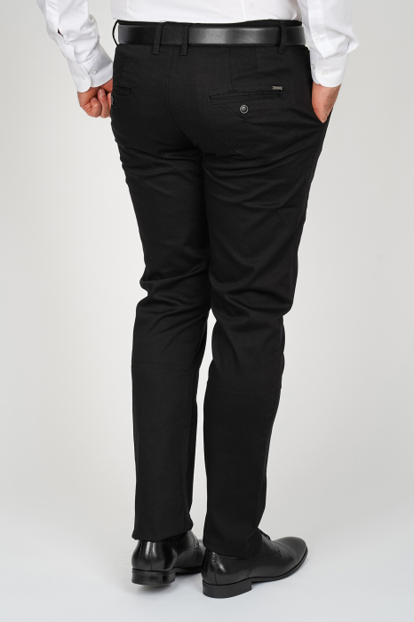 Pantaloni barbati chino negri slim [2]
