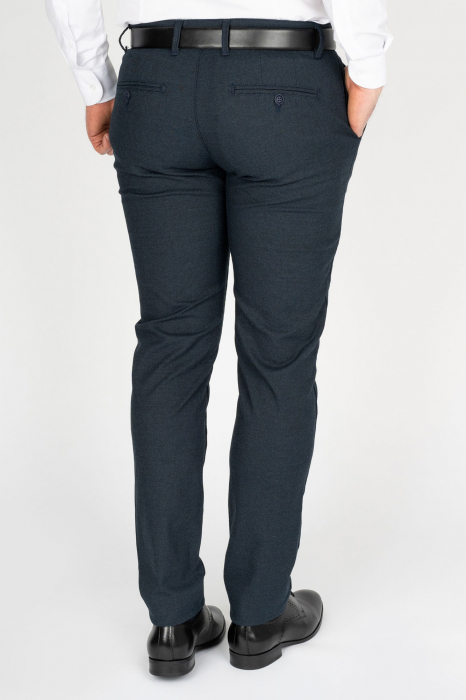Pantaloni barbati chino slim bleumarin [2]
