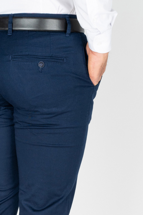 Pantaloni barbati chino slim-bleumarin [3]