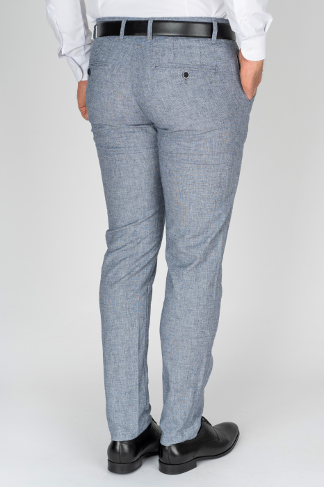 Pantaloni barbati chino slim gri pepit [2]