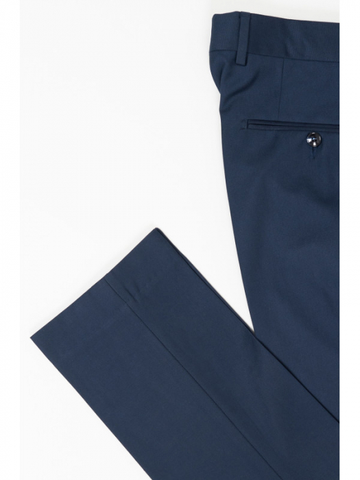 Pantaloni barbati stofa regular fit bleumarin [4]