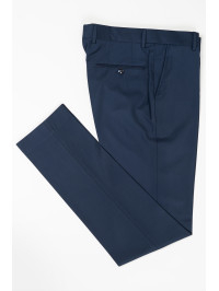 Pantaloni barbati stofa regular fit bleumarin [5]