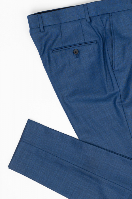 Pantaloni barbati stofa albastru-inchis regular fit [4]