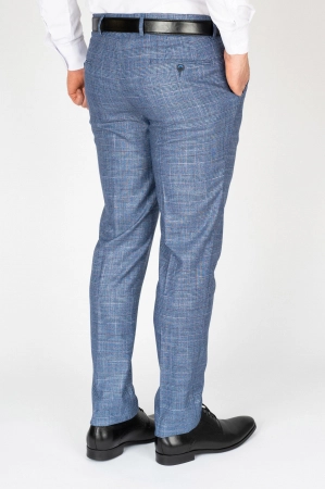 Pantaloni barbati stofa slim albastri-caro [3]