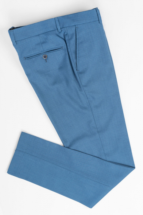 Pantaloni barbati stofa slim albastru [4]