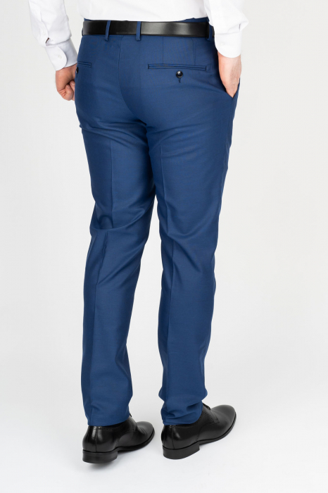 Pantaloni barbati stofa slim bleumarin [2]