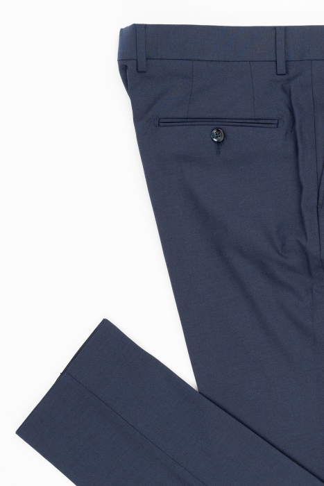 Pantaloni barbati stofa slim-bleumarin [4]