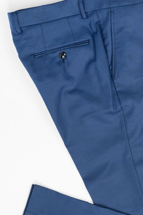 Pantaloni barbati stofa slim bleumarin [4]