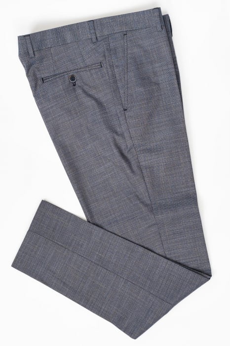 Pantaloni barbati stofa slim gri-pepit [2]