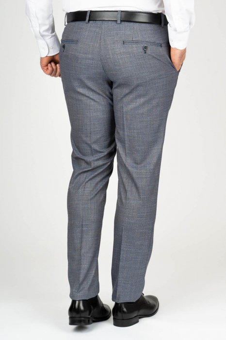 Pantaloni barbati stofa slim gri-pepit [3]
