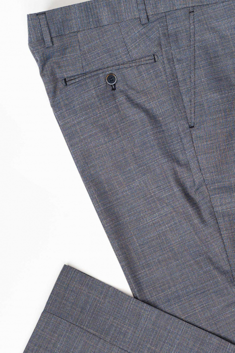 Pantaloni barbati stofa slim gri-pepit [4]