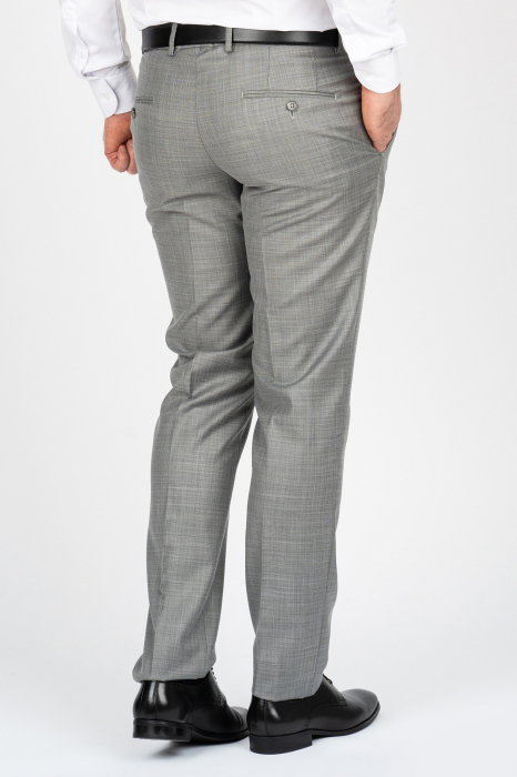 Pantaloni barbati stofa gri-petrol slim fit [2]