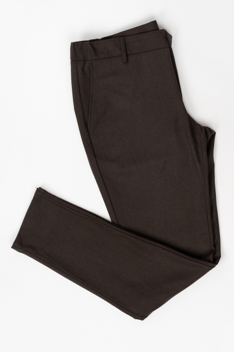 Pantaloni barbati stofa maro slim fit [3]