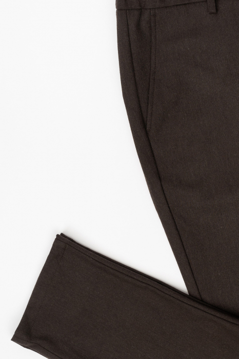 Pantaloni barbati stofa maro slim fit [4]