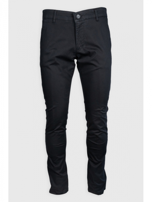 Pantaloni barbati chino slim negri [2]