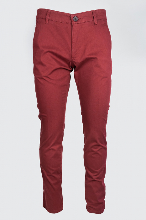 Pantaloni barbati chino slim visiniu [2]