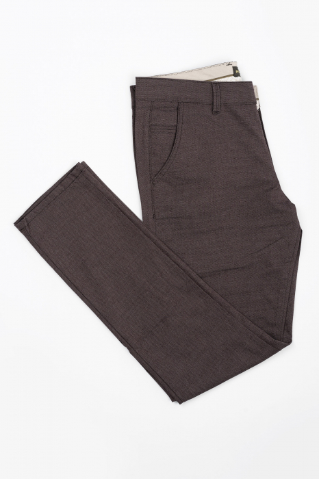 Pantaloni chino barbati slim fit bej-pepit [3]