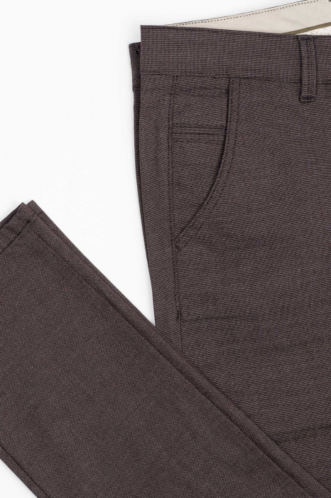 Pantaloni chino barbati slim fit bej-pepit [4]